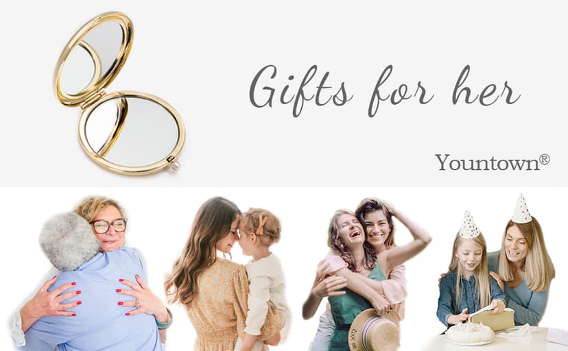 Gifts for Wife I Love You Wife Gold Compact Mirror