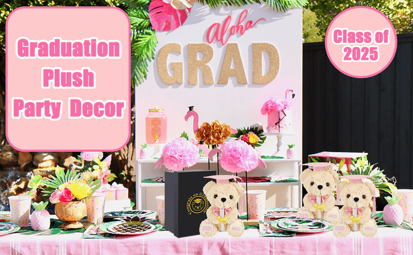 Class of 2025 Graduation Bear - Kindergarten Graduation Gift for Girls,Stuffed Plush Teddy Bear with Cap & Diploma, High School Graduation Gifts for Her, Grad Bear Gift 2025-8 Inch| You DID it (Pink)