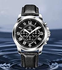 OLEVS Men’s Watches Waterproof Dress Minimalist Analog Quartz Stainless Steel Casual Men’s Wrist Watch with Day Date, Classic Luxury Elegant Roman Numerals Dial Big Face Relojes para Hombres