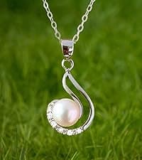 YEETONDA Granddaughter Necklace - Granddaughter Gifts from Grandma, Graduation Gifts for Her, Birthday Christmas Confirmation Wedding Keepsake Jewelry gifts for Granddaughter Teen Girls, Sterling Silver Freshwater Pearl Necklace