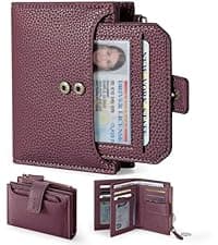 GSOIAX Slim Wallet for Men Rfid Blocking Leather Bifold Front Pocket Carbon Fiber Men's Money Clips Credit Card Holder With Gift Box B09P3QGR1D
