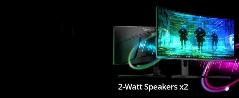 ViewSonic VX3218C-2K 32 Inch 1440p Curved Gaming Monitor, 180Hz and 1ms for Smooth Gameplay, FreeSync Premium and Eye Care Technology for Smooth Visuals, HDMI, and DisplayPort Inputs