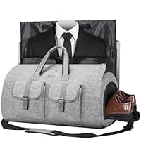 UNIQUEBELLA Convertible Garment Bag for Travel Carry on Garment Duffel Suit Bag with Shoe Compartment Weekend Flight Bag for Men