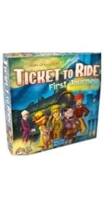 Asmodee Ticket to Ride First Journey Board Game - Fun and Easy for Young Explorers! Train Strategy Game, Family Game for Kids & Adults, Ages 6+, 2-4 Players, 15-30 Min Playtime