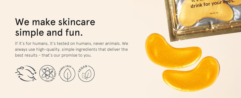 grace & stella Award Winning Under Eye Mask - Travel Essentials - Birthday Gifts for Women - Gel Eye Patches for Dark Circles, Puffy Eyes, Wrinkles, Undereye Bags - Vegan - Self Care (24 Pairs, Gold)