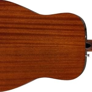 Fender Acoustic Guitar, CD-60S, with 2-Year Warranty, Dreadnought Classic Design with Rounded Walnut Fingerboard, Glossed Finish, All-Mahogany Construction