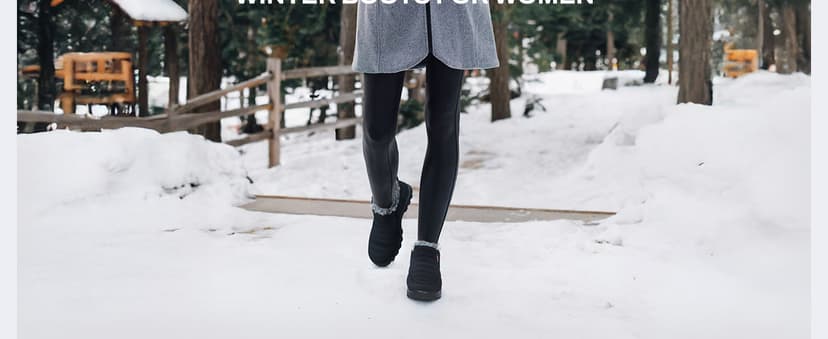 SHIBEVER Womens Snow Boots Ankle Booties Waterproof Winter Boots Synthetic Leather Side Zip Fashion Boots