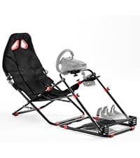 RACGTING Racing Simulator Cockpit for G920 G29 G923, Foldable Racing Simulator for Thrustmaster T248X T248 T300 T150 458 TX Xbox PS5 PS4 PC (Black)