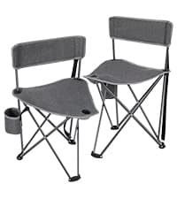 REDCAMP 2 Pack Tripod Hunting Chairs for Blinds, Folding Lightweight Portable Fishing Chair for Adults Hunting Stools with Backrest, Golf Chairs for Spectators, Camo