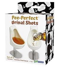 American Designed & Owned, Original Porta Potty Shot Glasses Gag Gift for Men, Top Choice for Number 2 Humor, Funny Shot Glass, White Elephant Gift, Secret Santa and Shot Glass Collectors