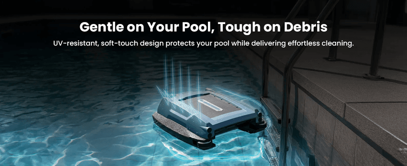 Betta Neo Solar-Powered Robotic Pool Skimmer with App Control & Ultra Long-Range Gateway System, Weather-Adaptive & Scheduled Cleaning, Dual Charging Options, for In-Ground & Above-Ground Pools (Blue)