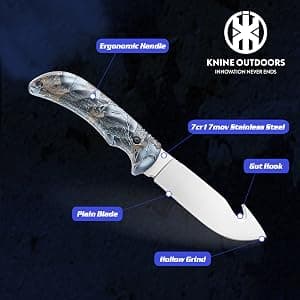 Portable Butcher Game Processor Set, 12 Pieces KNINE OUTDOORS Hunting Deer Knife Set Field Dressing Kit B099QTQ98L