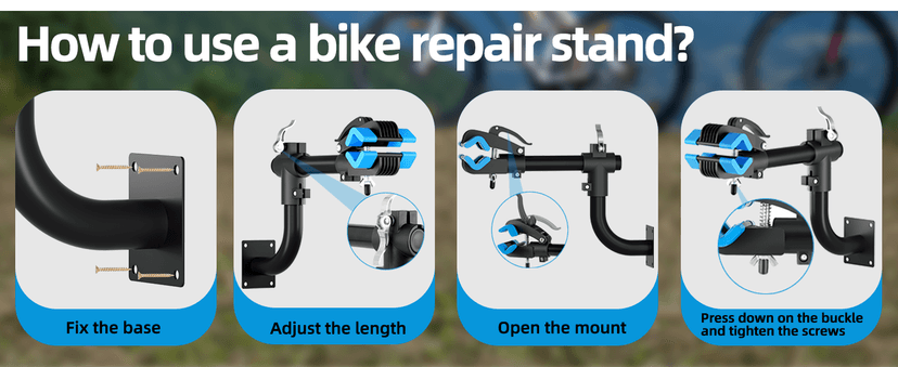 Urban Deco Bike Repair Stand Bench Mount Bike Stand Wall Mounted Bike Work Stand Bicycles Maintenance Rack Bike Clamp for Road Mountain Bike,Road Bike (13.6 inch Curved)