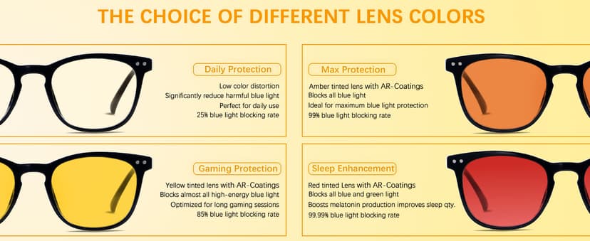 ANDWOOD Blue Light Blocking Glasses Women Men Computer Small Face Clear Bluelight Blocker Eyeglasses Frame