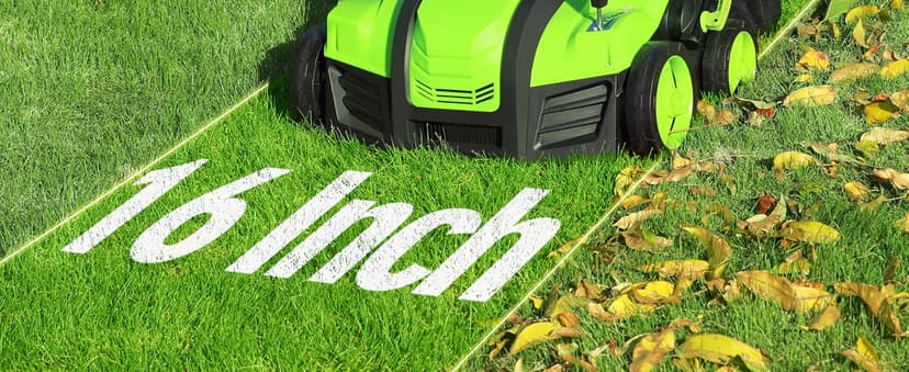 SWIPESMITH 16” Artificial Turf Vacuum,1800w Grass Sweeper 15 Amp Lawn Sweeper Yard Power Brush with 45L Removable Leaf Collection Bag, Quick-Fold, Keeps Clear Sweepy Box