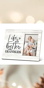 SRADMO Grandparents Picture Frames,Grandkids Photo Frame,The Best Parents Get Promoted To Grandparents Picture Frame,Baby Grandpa Grandma Photo Frame 8x10,Grandparents Baby Announcement Gifts(White-2)