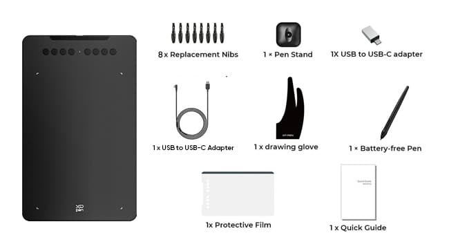 XPPen Updated Deco 01 V3 Drawing Tablet-16384 Levels of Pressure Battery-Free Stylus, 10x6 Inch OSU Graphic Tablet, 8 Hotkeys for Digital Art, Teaching, Gaming Drawing Pad for Chrome, PC, Mac, Android