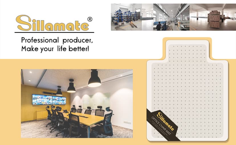 Plastic Office Chair Mat for Carpeted Floors, Heavy Duty Floor Mat,Eco-Friendly Series Studded Carpet Desk Chair Mats-36'' x 48'' (36 inches X 48 inches- NO Lip)