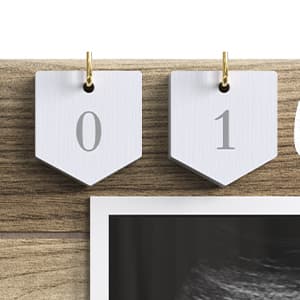 Baby Sonogram Picture Frame with Countdown Weeks - Standard 4"x3" Ultrasound Photo - Pregnancy Announcements Ideas - Gender Reveal Baby-Shower Gift - New Mom Expecting Parents to Be Keepsake Gifts