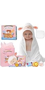 Baptism Gifts for Girl, Catholic Christening, Baby Dedication & Baptismal Gift Set for Baby Girls & Kids - with 9" Musical Praying Lamb Plush Toy & God's Little Blessing Book in Keepsake Box