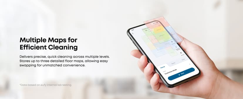 eufy C10 Robot Vacuum Self Emptying, 8 Weeks Hands Free, Advanced Smart Mapping with LiDAR Navigation, 2.85-Inch Slim Design, Powerful Suction, Edge Expansion Brush for Pet Hair, Carpet Detection