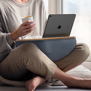 Lap Beanbag Book Stand for Hands Free Reading Comfortable Reading Pillow Stand Minimize Neck Strain Perfect Idea for Book Lovers in Dorm Room or Anywhere Else with Bookseat(Gray)