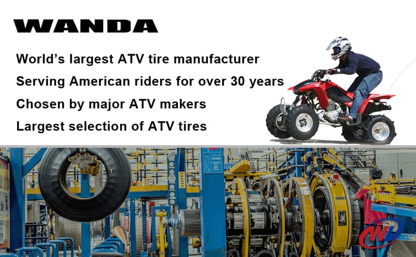 WANDA ATV/UTV Tires 25x8-12 25x8x12 6-Ply Light Mud Tires, Set 2-10243