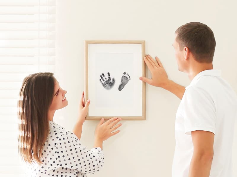 Newborn Keepsake, Dog Nose, Paw Print Kit, Clean Touch Ink Pads, Baby Handprints Footprints Kit, New Mom Gifts 4pk Inkless Baby Hand and Footprint Kit, Mess Free Ink Pads (Jet Black, R) B08N6KWS7T