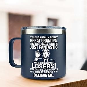Gifts for Grandpa from Granddaughter, Grandson, Grandchild on Christmas- Grandpa gifts for Christmas - Grandparents Gifts - Birthday Gifts for grandpa -14oz Stainless Steel Mug - Insulated