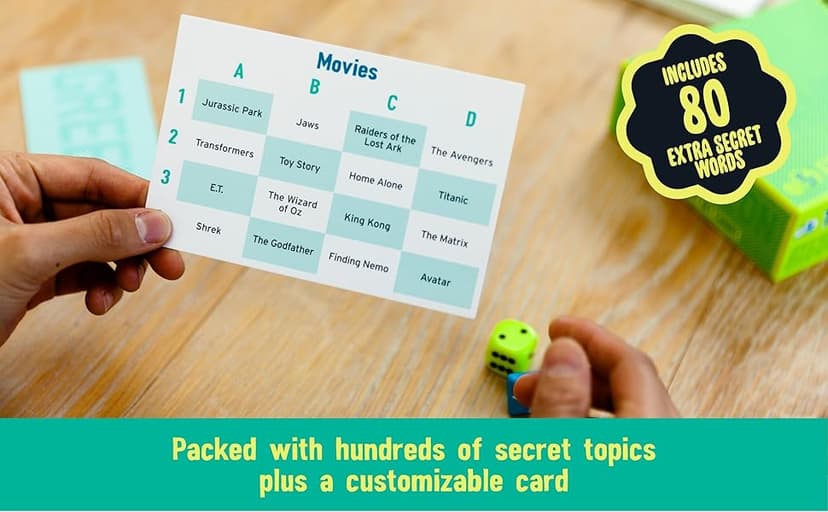 The Chameleon: Award-Winning Bluffing Board Game for Family, Adults & Friends | Includes 80 Extra Secret Words | Who is The Imposter?