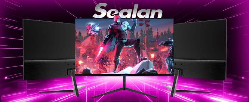 Sealan 24 Inch 180Hz Gaming Monitor, Full HD 1920 x 1080 Computer Display, VA Panel with HDR10, FreeSync, 99% sRGB, HDMI and DisplayPort, VESA Wall Mountable Monitor for PC, Laptop