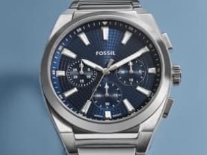 Fossil Men's Copeland Quartz Stainless Steel and Leather Three-Hand Watch