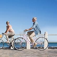 26" Beach Cruiser Bike, Commuter Bicycle, 7 Speed/Linear Pull Brakes/Widen Seat Men & Women Bike, Adult and Teens Bicycle for Urban Commuter