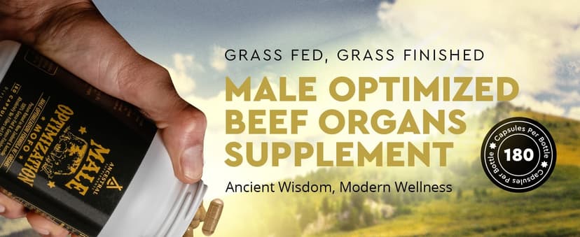 Ancestral Supplements Ancestral Supplements Mofo, Supplements for Men, Support for Energy Levels and Overall Men's Health and Wellness, Non-GMO Grass Fed Beef Organ Supplement with Liver, No Fillers, 180 Capsules