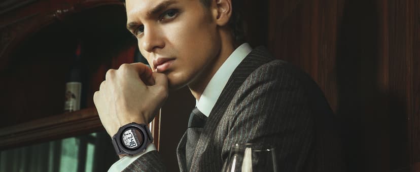 MASTOP Solar Powered Energy Watch for Men Military Digital Multifunctional Led Luminous Indication 2 Time Zone 50m Waterproof Watch Reloj Solar para Hombre