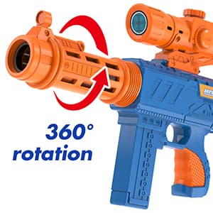 KKONES Shooting Game Toy for Boys - 2 Player Toy Foam Blaster Air Guns, 24 Foam Bullet Balls Popper & Standing Shooting Target, Birthday Gifts for Age 3 4 5 6 7 8 9 10-12 Years Old Kids, Girls