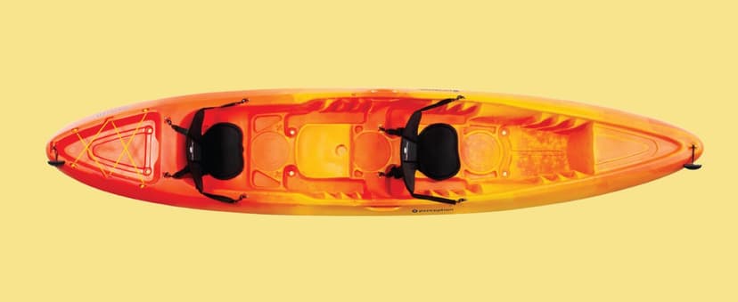 Perception Rambler | Sit on Top Tandem Kayak | Recreational Kayak for Two | Storage with Tie Downs