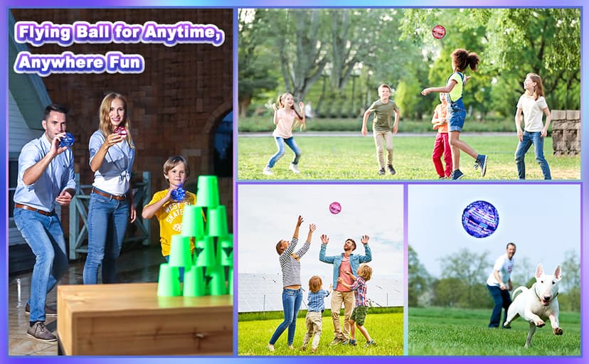 ATHLERIA Pink Flying Orb Ball Toys,Hand Operated Drones for Kids,Cool Gadgets Light Up Cosmic Globe Spinning Glow in The Dark,Christmas Birthday Gift Ideas Toys for Teen Girls Age 6 7 8 9 10+