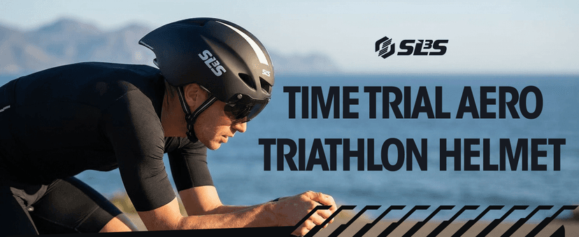 SLS3 Triathlon Helmet - Aero Bike Helmet with Removable Shield Visor Time Trial TT - Lightweight Aero Helmet Triathlon Road Cycling Helmets Men/Women - One Size 22-24 Inches