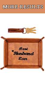 Best Husband Ever Gifts for Husband from Wife PU Leather Valet Tray & Keychain, Unique Gifts for Him Husband Who Has Everything at Birthday Valentines Day Christmas Anniversary B0B6TCG4XR