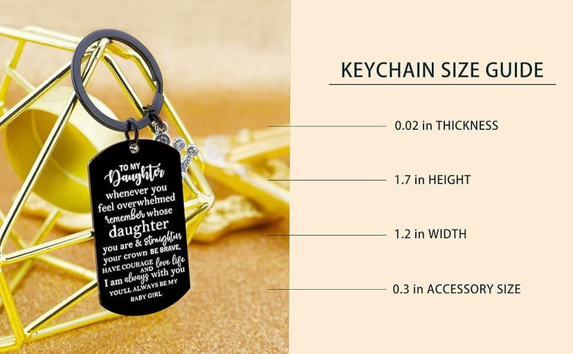 Daughter Gifts From Mom Dad To My Badass Daughter Keychain Valentines Day Gifts for Daughters Birthday Gift For Step Daughters Her From Mother Father Mothers Day