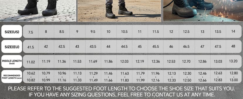 Furuian Insulated Winter Snow Steel Toe Work Boots for Men Waterproof Non Slip Duck Boots for Men Warm Safety Industrial Work Shoes