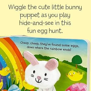 Hippity, Hoppity, Little Bunny - Finger Puppet Board Book for Easter Basket Gifts or Stuffer Ages 0-3 1680524771