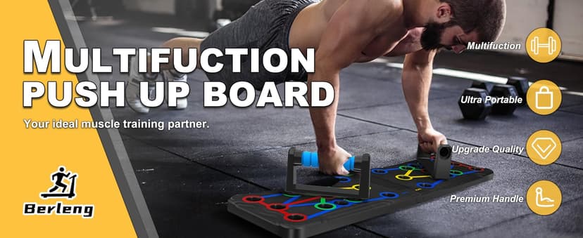 Solid Push Up Board 15 in 1 Home Workout Equipment Multi-Functional Pushup Stands System Fitness Floor Chest Muscle Exercise Professional Equipment Burn Fat Strength Training Arm Men & Women Weights