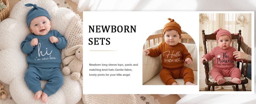 Hat Long Shirt Long Pants Outfits Set Newborn Set Baby Boys Girls New Baby Cotton Coming Home Clothes Outfits B0HBQGWX2J