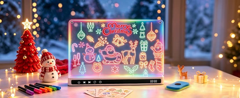 USB-C Rechargeable, 3mm Acrylic Surface, 7 Markers, Tracing Book, Clean Kit, Washable Eraser KVXAJWOT 16" LED Drawing Board, 16 Light Modes, 8 Colors, Built-in Stand B0H9L6KVJH