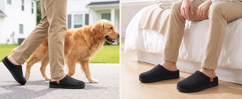 Birthday Gifts, Soft, Slip-on, Supportive, Breathable, Machine-Washable, Indoor Outdoor VeraCosy Men's Memory Foam Slippers Comfy Durable Moccasin House Shoes B0CLGK9159