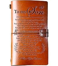 Hiipeenow Brother Gifts from Sister, Leather Travel Journal 140 Pages Presents, Birthday Graduation Christmas Valentines Fathers Day Wedding Day Gifts for Brother