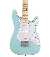 Fender Squier Debut Series Stratocaster Electric Guitar Kit, Beginner Guitar Kit, with 2-Year Warranty, with Padded Gig Bag, Frontman 10G Amp, Strap, and More, Includes Free Lessons, Black