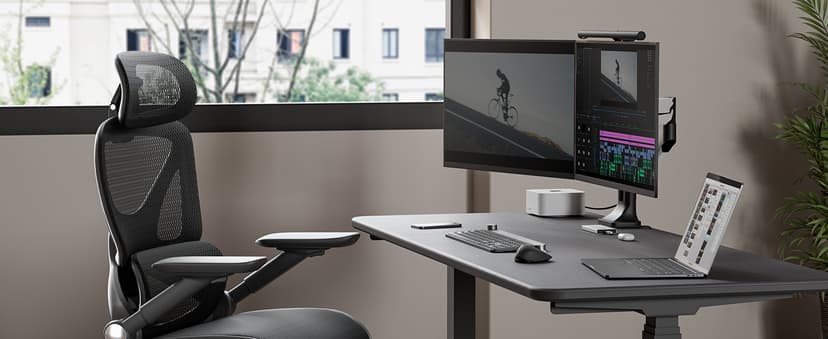 CAPOT Ergonomic Mesh Office Chair, Adjustable Lumbar High Back Desk Chair 400lbs, 4D Flip-up Arms, 3-Level Tilt Backrest, 3D Headrest, PU Wheels, Swivel Rolling Computer Seating for Long Desk Work